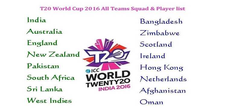 Asia Cup T20 2016 - All Teams and players list