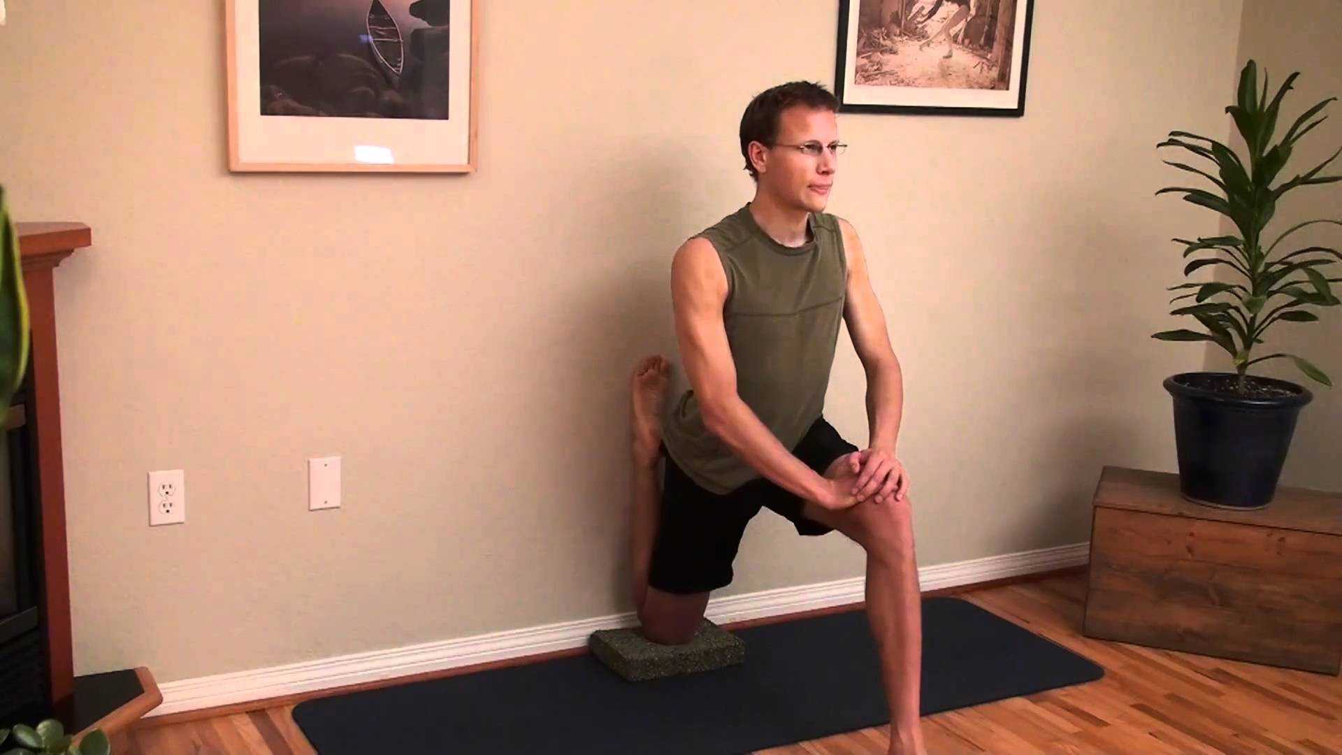 Yoga Poses at work against the wall