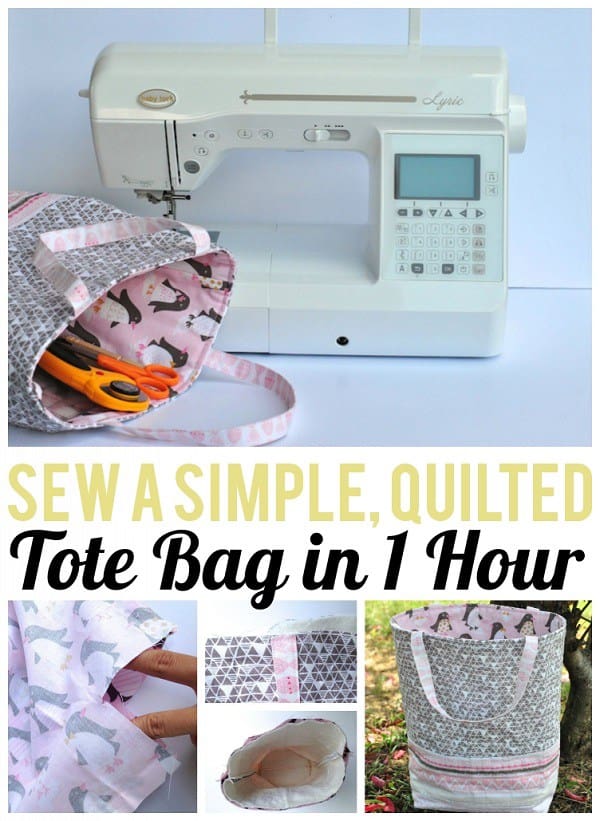 Sewing tutorial: 1 hour quilted tote bag
